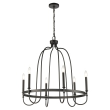 Atlas Lighting CL12504-BK - Wickshire 29'' Wide 6-Light Chandelier - Matte Black