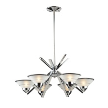 Atlas Lighting CL12535-CH - Refraction 26'' Wide 6-Light Chandelier - Polished Chrome