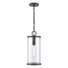 Atlas Lighting OL11032-BK - Hopkins 7.25'' Wide 1-Light Outdoor Pendant- Charcoal Black
