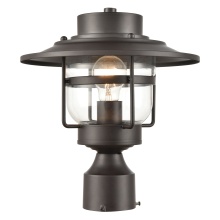 Atlas Lighting OL11369-BZ - Renninger 12'' High 1-Light Outdoor Post Light - Oil Rubbed Bronze