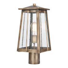 Atlas Lighting OL11396-BS - Kirkdale 17'' High 2-Light Outdoor Post Light - Vintage Brass