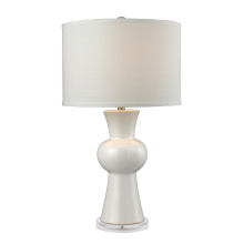 Atlas Lighting PL11114-WH - White Ceramic 28'' High 1-Light Table Lamp - Gloss White