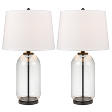 Atlas Lighting PL11188-BKS - Lunaria 31'' High 1-Light Table Lamp - Set of 2 Matte Black and Clear