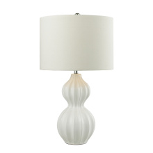 Atlas Lighting PL11214-WH - Ribbed Gourd 26'' High 1-Light Table Lamp - Gloss White