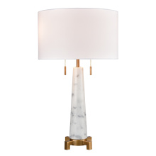 Atlas Lighting PL11216-WH - Rocket 27'' High 2-Light Table Lamp - Aged Brass