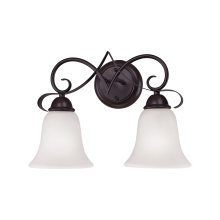 Atlas Lighting WL11227-BZ - Brighton 11'' High 2-Light Vanity Light - Oil Rubbed Bronze with White Glass