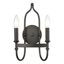 Atlas Lighting WL11720-BK - Wickshire 14'' High 2-Light Sconce - Matte Black