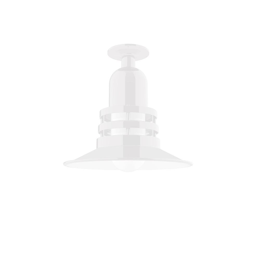 Atomic 12" Flush Mount Light in White