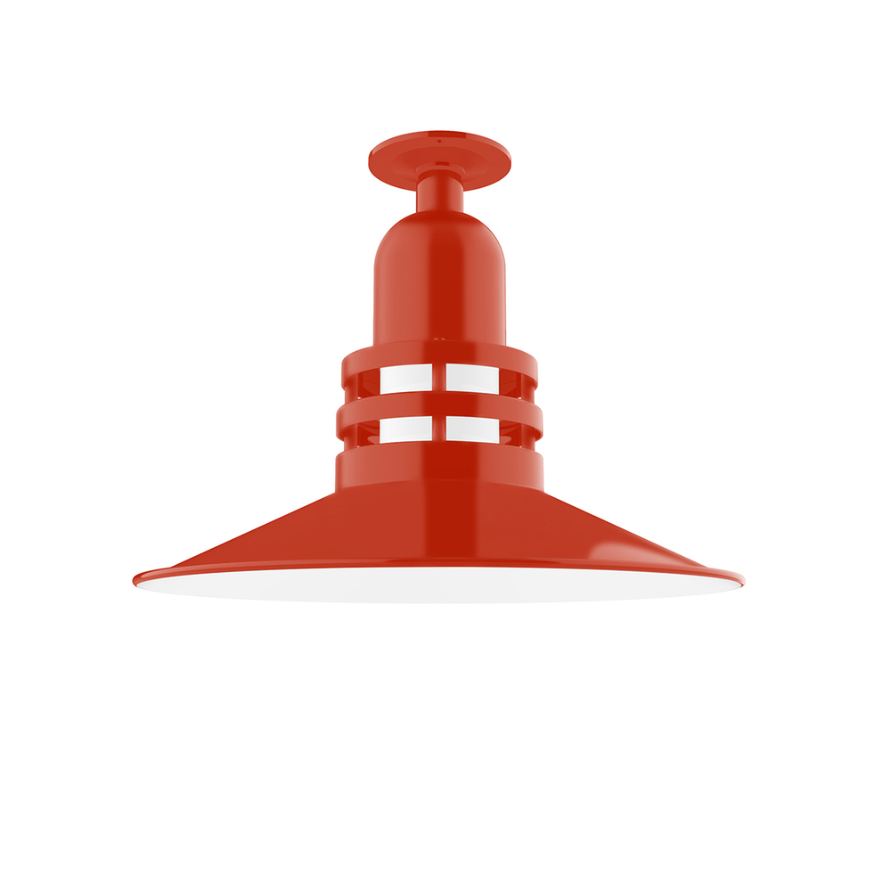 Atomic 16" Flush Mount Light in Vermillion
