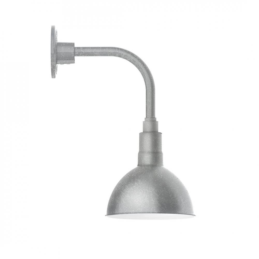 Deep Bowl 8" LED Curved Arm Wall light