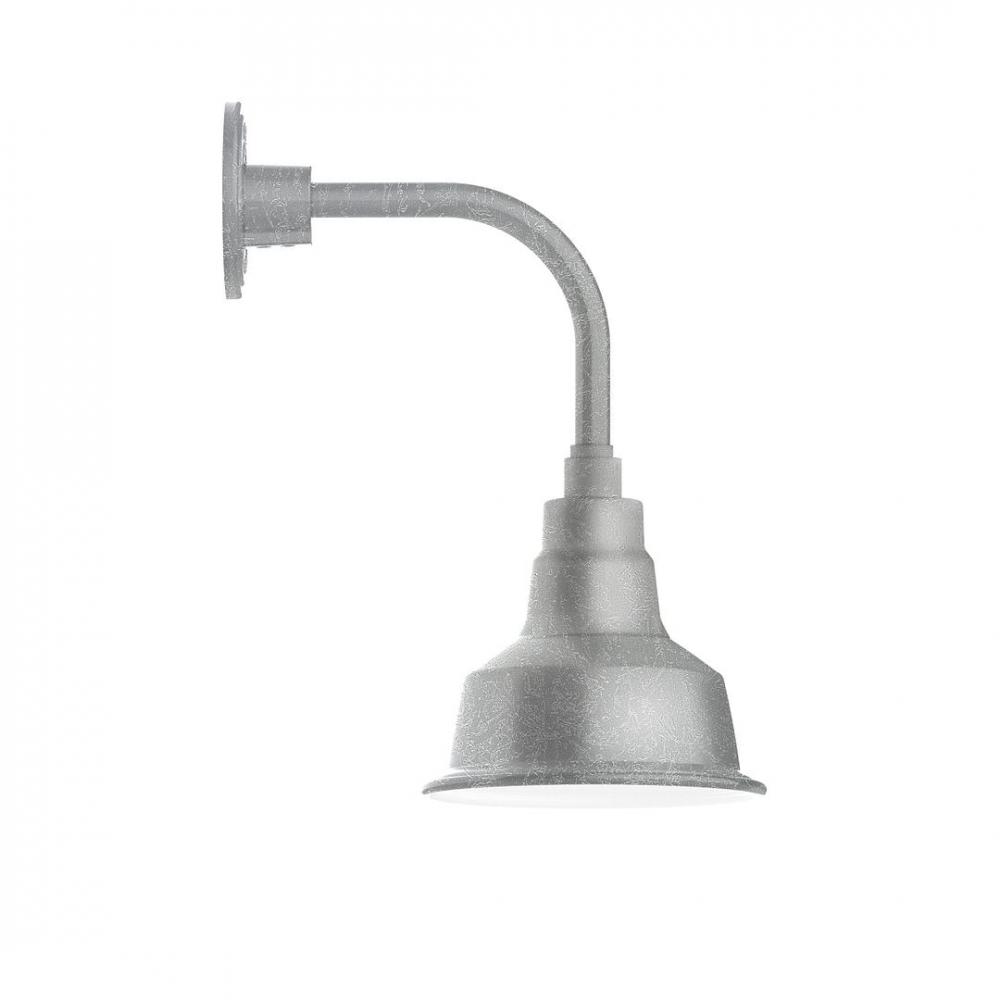 Warehouse 8" LED Curved Arm Wall light