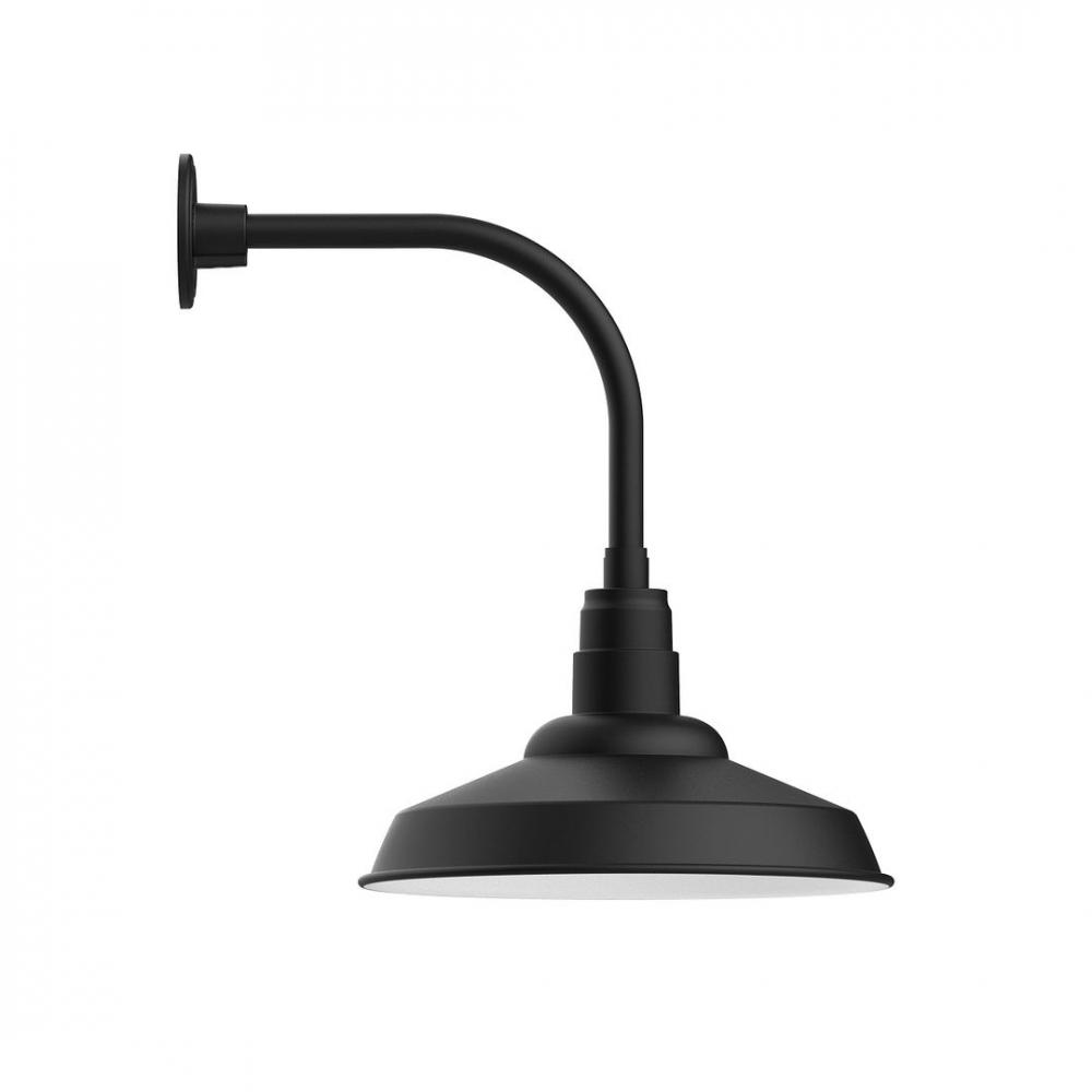 Warehouse 16" LED Curved Arm Wall light