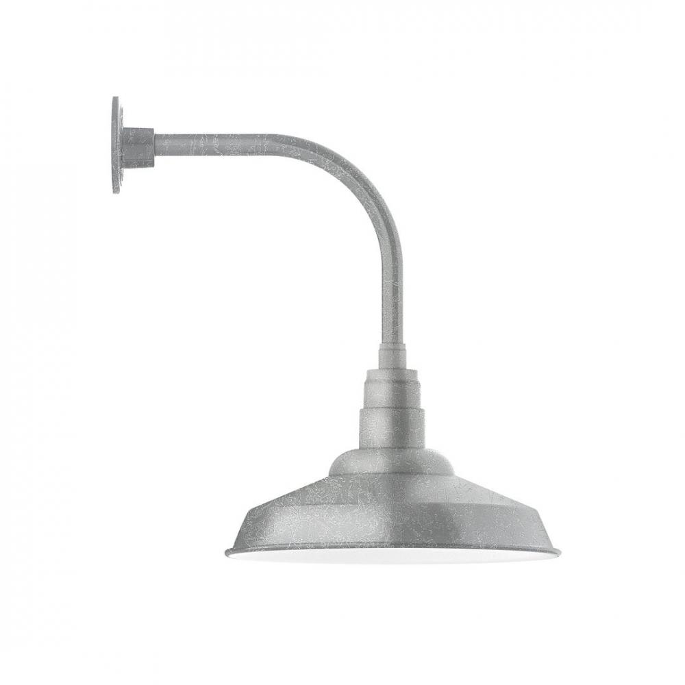 Warehouse 16" LED Curved Arm Wall light