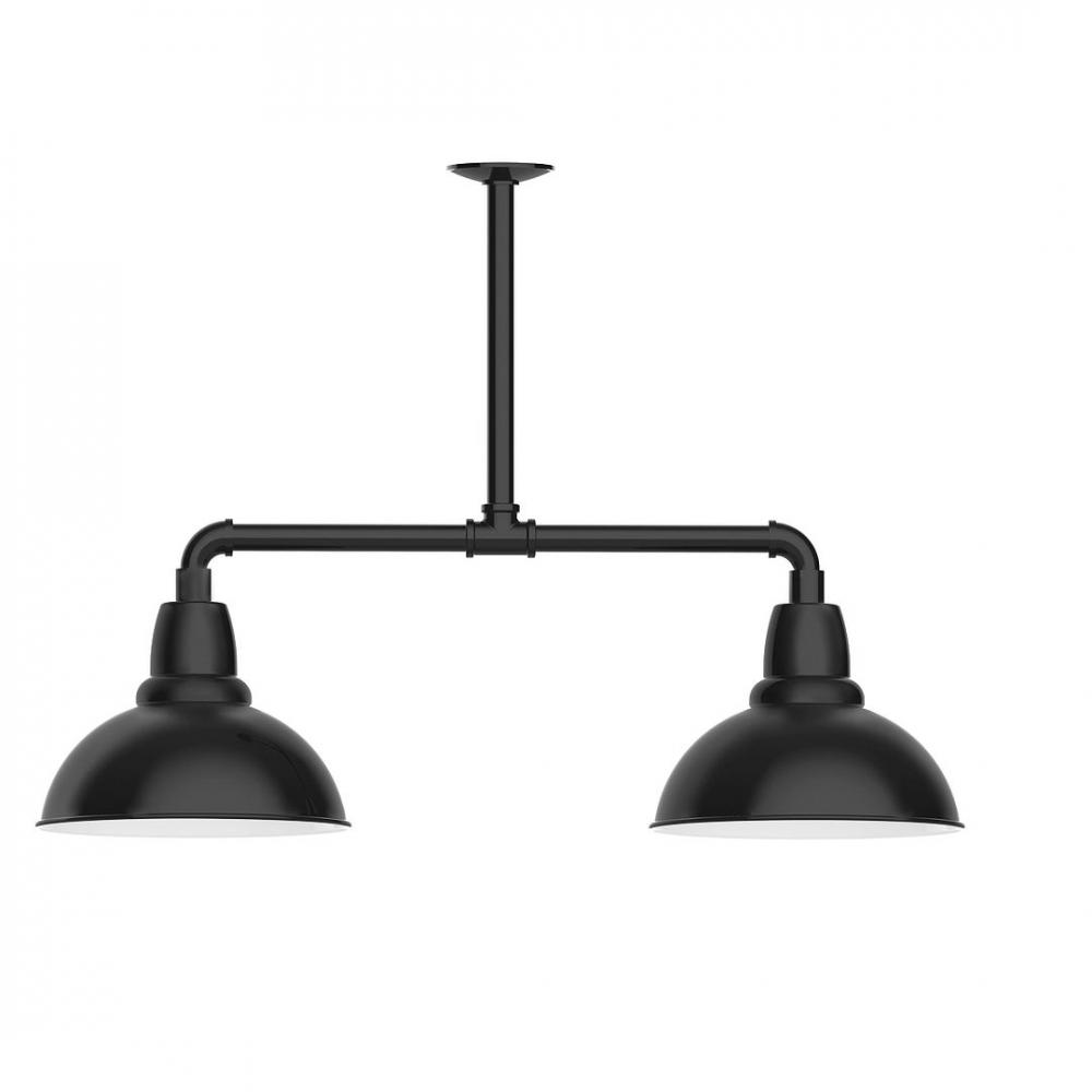 Cafe 12" 2-light LED Stem Hung Pendant Light