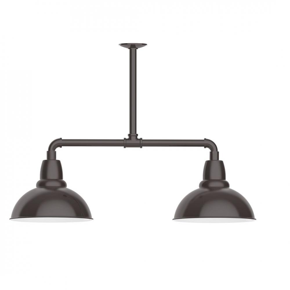 Cafe 12" 2-light LED Stem Hung Pendant Light