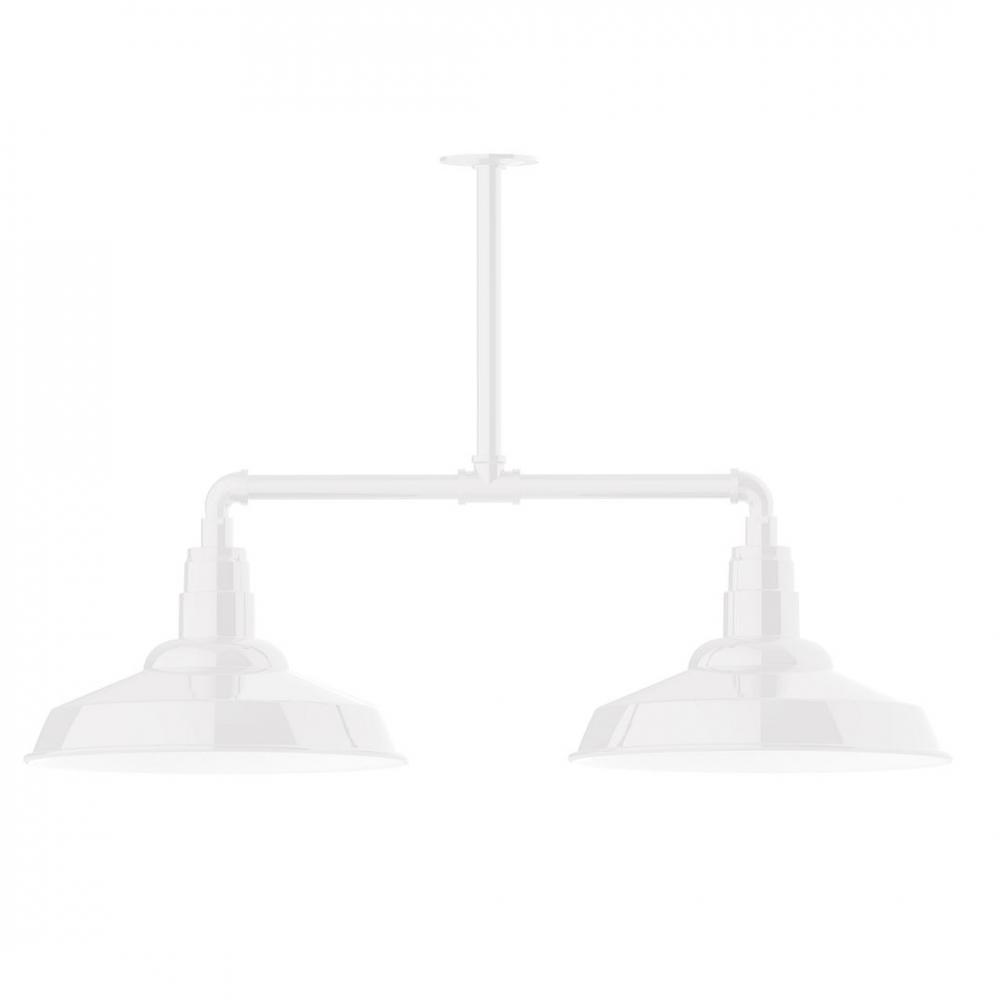 Warehouse 16" 2-light LED Stem Hung Pendant Light
