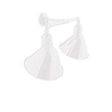 Montclair Light Works GNR103-44 - Angle 12" 2-Light Straight Arm Wall Light in White