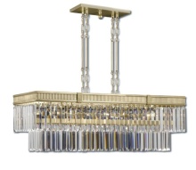 American Brass & Crystal IL8305-P-36G - 12 Light Linear Chandelier
