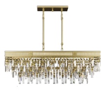 American Brass & Crystal IL8375-PTK-36G - 12 Light Linear Chandelier