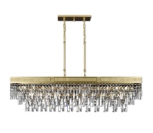 American Brass & Crystal IL8376-PTK-36G - 12 Light Linear Chandelier
