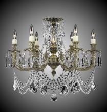 American Brass & Crystal FM2066-A-16G-PI - 6 Light Finisterra with draping Flush Mount