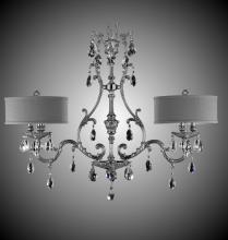 American Brass & Crystal IL9662-A-16G-PI-GL - 6 Light Chateau Island Light