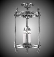 American Brass & Crystal LTFM2113-01G-PI - 3 Light 13 inch Flush Lantern with Clear Curved Glass