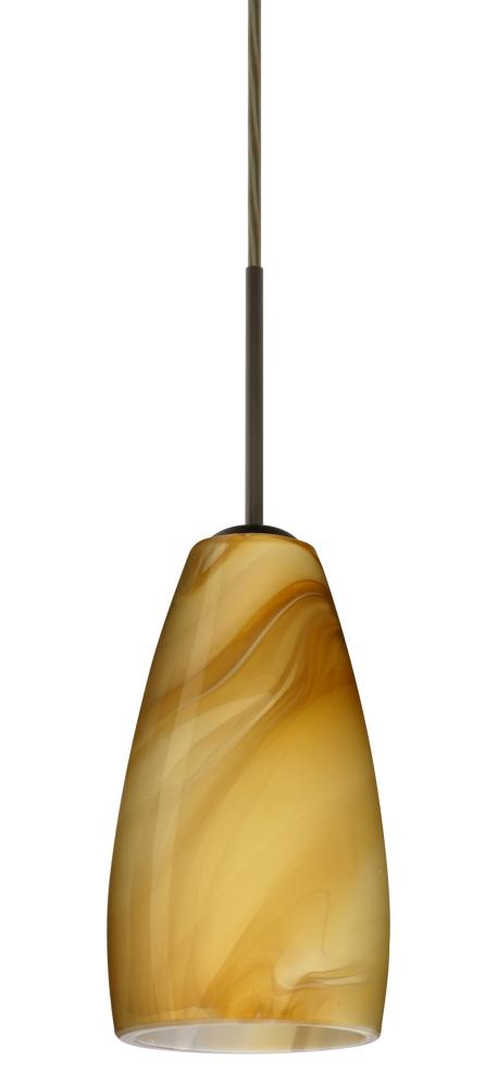 Besa Chrissy Pendant Bronze Honey 1x50W E12 base