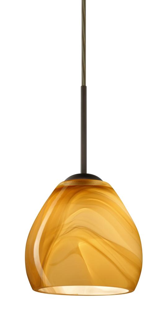 Besa Bolla Pendant Bronze Honey 1x50W E12 base