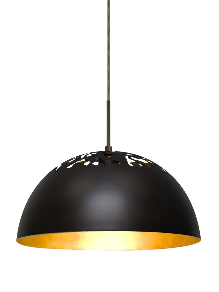 Besa Gordy Pendant, Bronze Finish, 1x9W LED