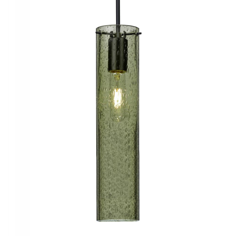 Besa, Juni 16 Cord Pendant, Moss Bubble, Black, 1x60W Medium Base