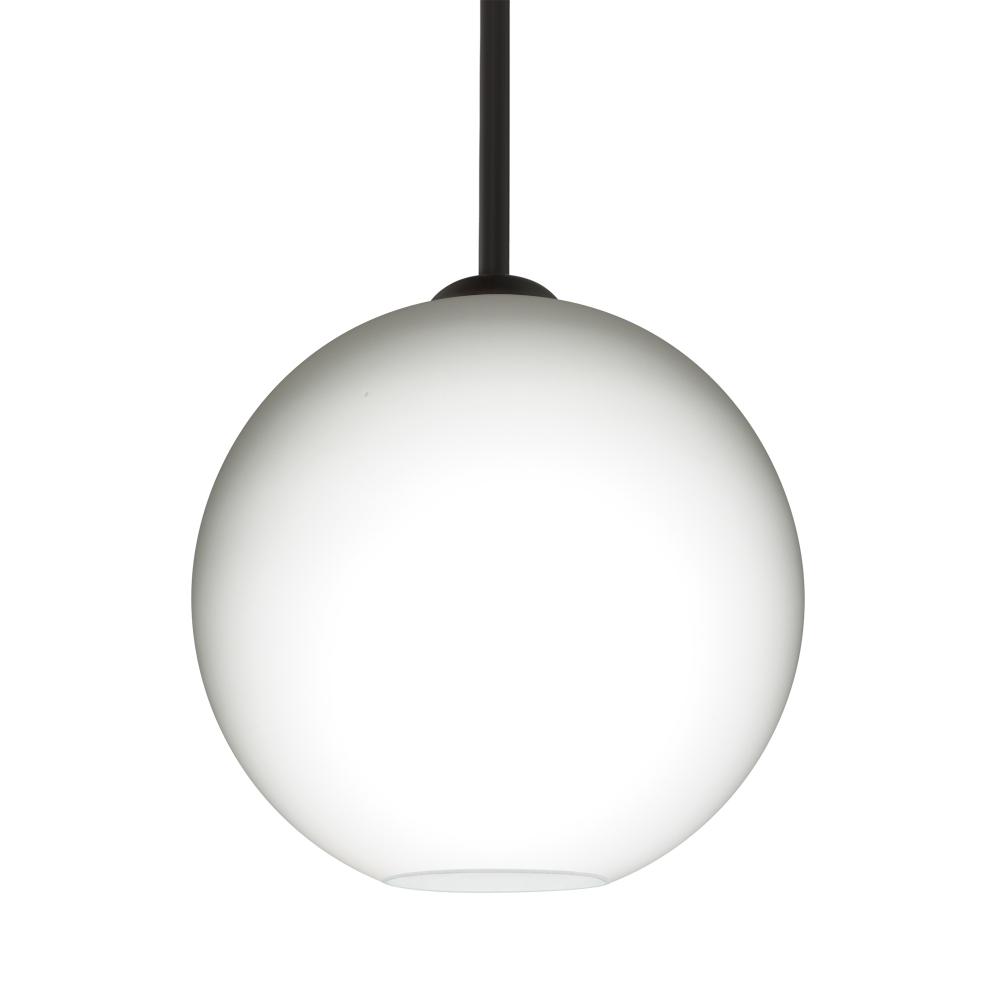 Besa Coco 8 Stem Pendant, Opal Matte, Black Finish, 1x60W Medium Base