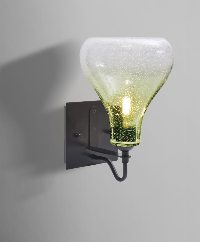 Besa Melo Wall, Chartreuse/Bubble, Black Finish, 1x60W Medium Base