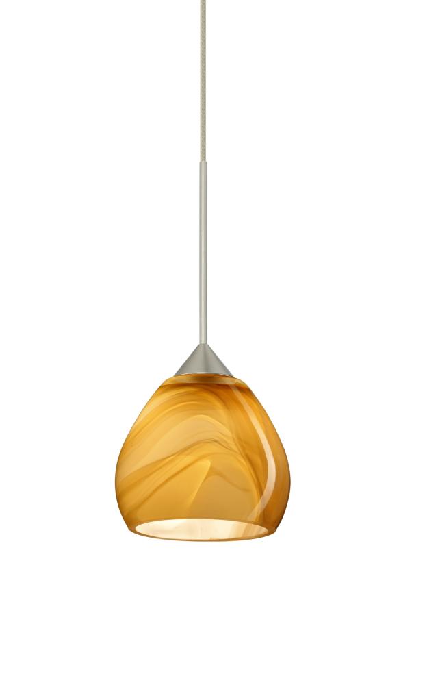 Besa Pendant Tay Tay Satin Nickel Honey 1x50W MAX GY6.35 Base