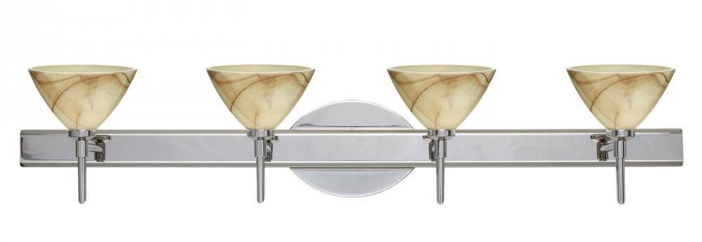 Besa Wall Domi Chrome Mocha 4x40W G9