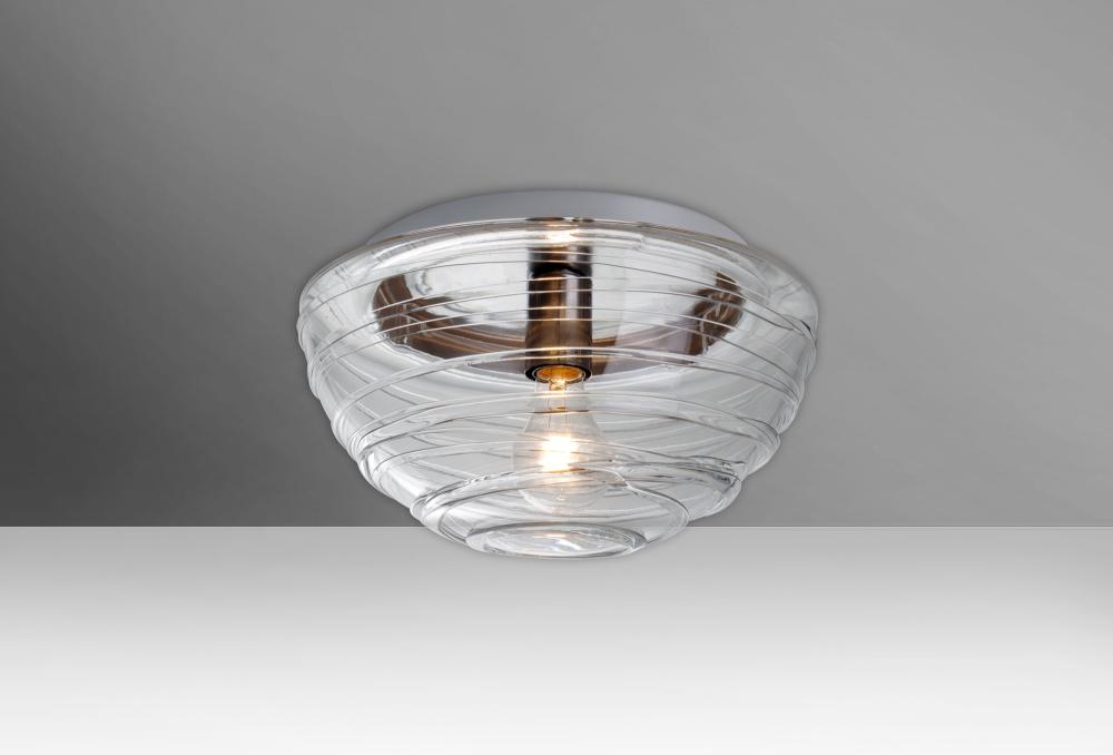 Besa Ceiling Wave 12 Clear 1x100W E26 Base