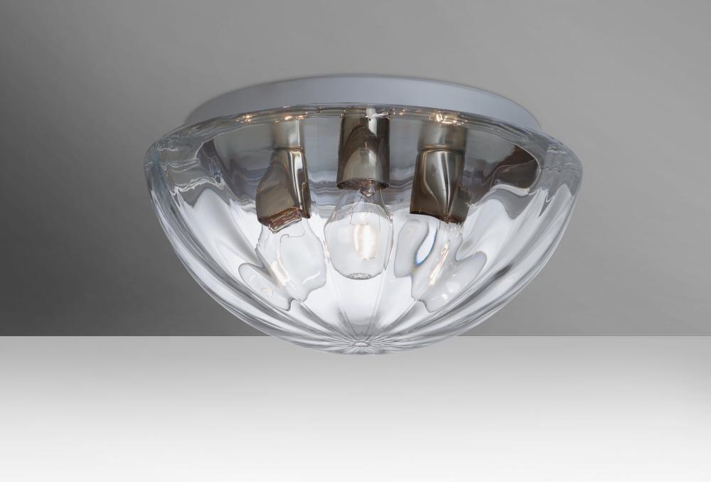 Besa Pinta 15 Ceiling, Clear, 3x 60W E26 base