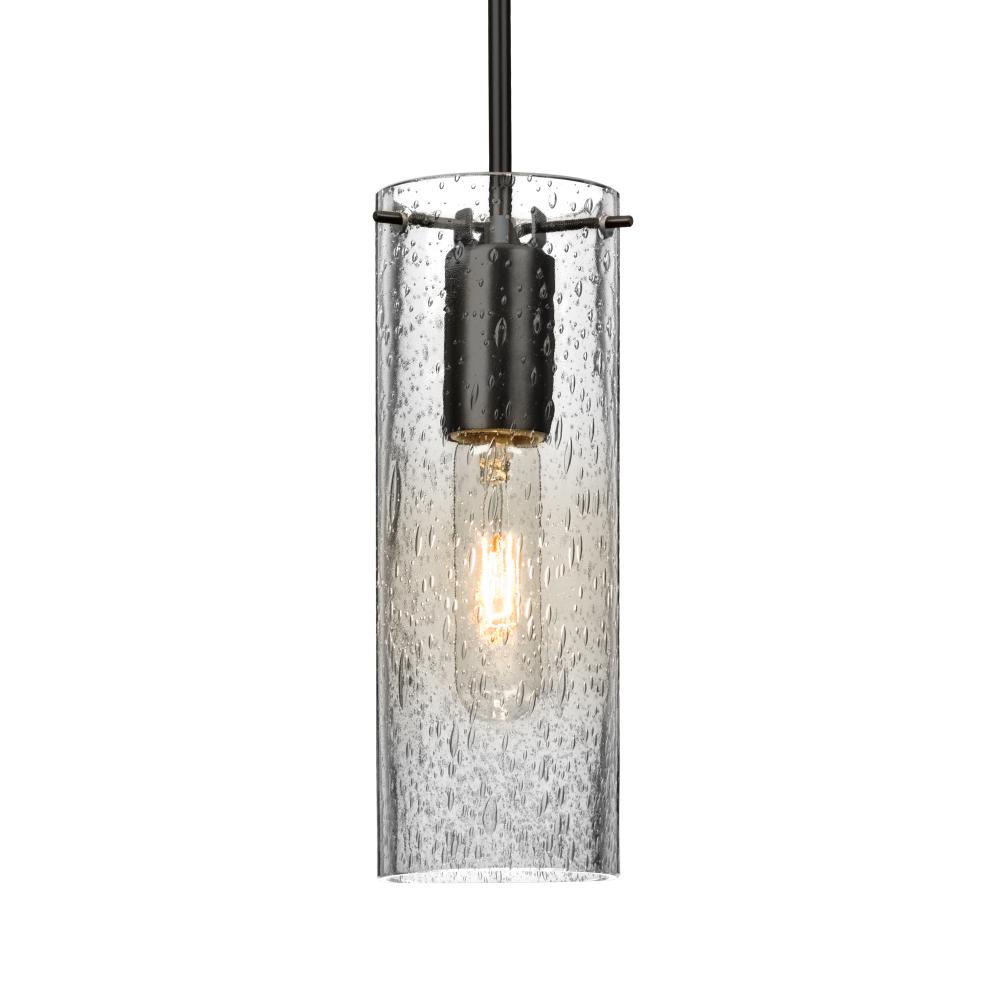 Besa, Juni 10 Pendant For Multiport Canopy, Clear Bubble, Black, 1x60W Medium Base