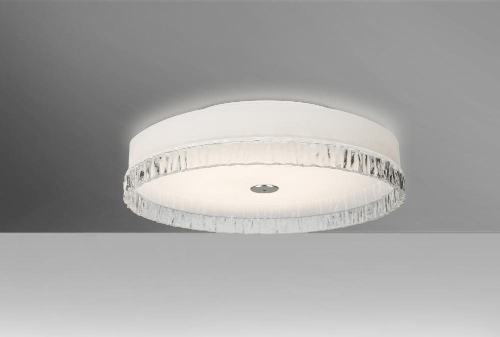 Besa, Paco 12 Ceiling, Opal/Clear Stone, Finish, 1x16W LED