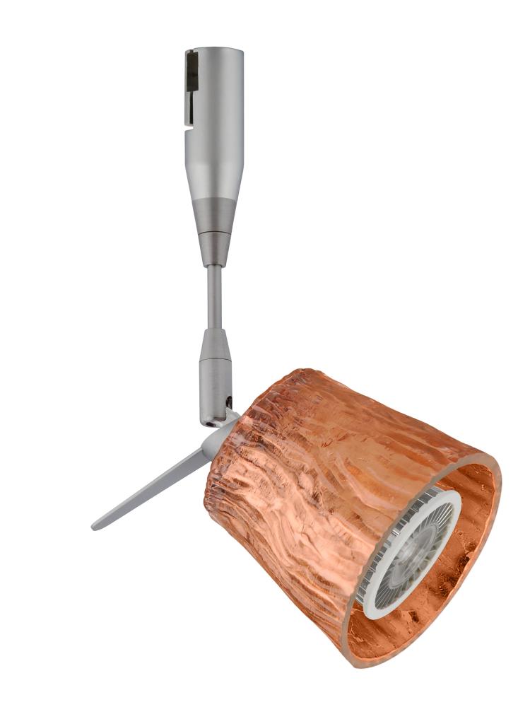 Besa Nico 3 Spotlight Rsp Stone Copper Foil Satin Nickel 1x9W LED MR16