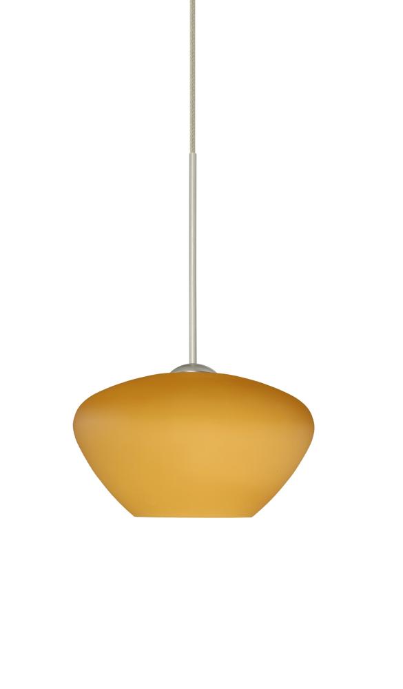 Besa Pendant For Multiport Canopy Peri Satin Nickel Amber Matte 1x50W MAX GY6.35 Base