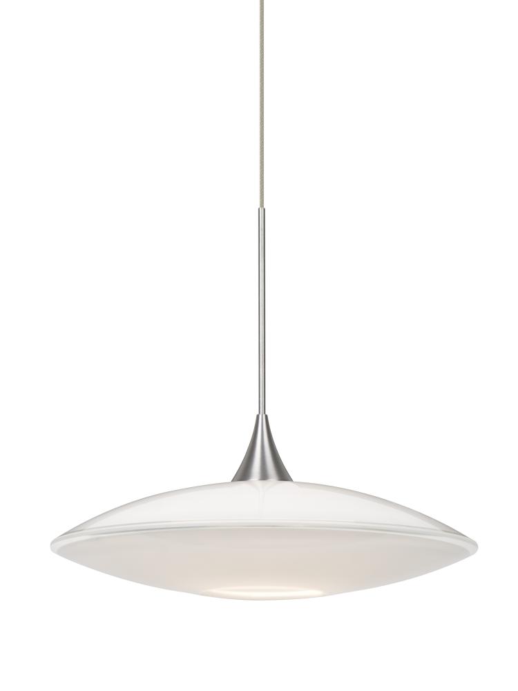 Besa Pendant For Multiport Canopy Spazio Satin Nickel Opal Glossy 1x50W MAX GY6.35 Base