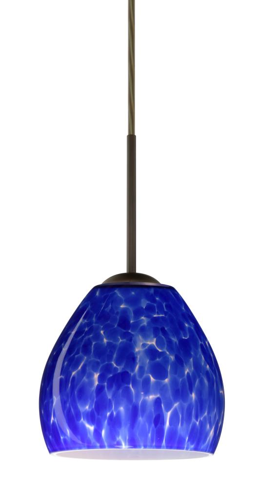 Besa Bolla Pendant Bronze Blue Cloud 1x50W E12 base