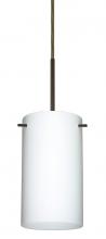 Besa Lighting 1BC-440407-HAL-BR - Besa Stilo 7 Pendant Bronze Opal Matte 1x40W G9