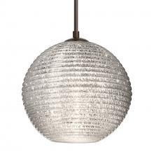 Besa Lighting 1JC-4616GL-BR-L - Besa Kristall 8 Pendant Bronze Glitter 1x75W Medium Base, 15Ft. Cord
