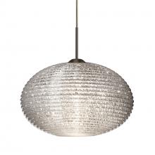 Besa Lighting 1JC-4912GL-BR-L - Besa Pendant Pape 10 Bronze Glitter 1x100W Medium Base, 15Ft. Cord