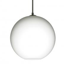 Besa Lighting 1JC-COCO1207-BK - Besa Coco 12 Pendant, Opal Matte, Black Finish, 1x60W Medium Base