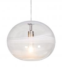 Besa Lighting 1JC-GENOCL-EDIL-SN - Besa, Geno Cord Pendant, Vapor Clear, Satin Nickel Finish, 1x8W LED Filament