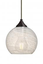Besa Lighting 1JC-JILLYCL-EDIL-BR-L - Besa, Jilly Cord Pendant, Vapor Clear, Bronze Finish, 1x5W LED Filament, 15Ft. Cord
