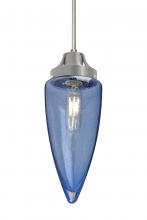 Besa Lighting 1JC-SULUBL-EDIL-SN - Besa, Sulu Cord Pendant, Blue Bubble, Satin Nickel Finish, 1x8W LED Filament